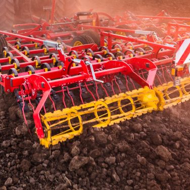 Vaderstad cultivator at work cultivation soil